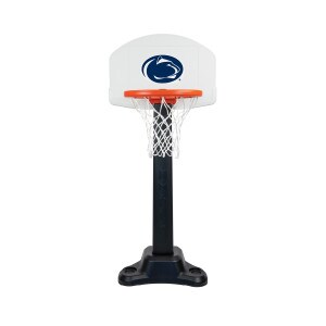 fixed basketball hoop set with Penn State Athletic Logo on backboard